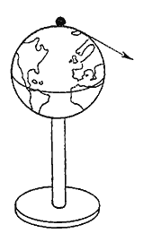 Sobre el polo Norte de una esfera terrestre colocamos una bolita de acero Al - photo 1