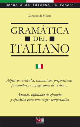 Giovanni da Milano - Gramática del italiano