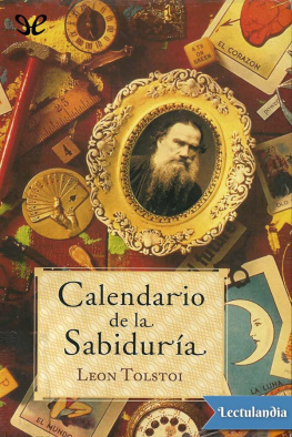 Lev Nikolaievich Tolstoi Calendario de la sabiduría