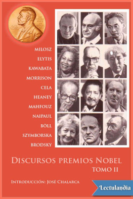 José Chalarca Discursos premios Nobel