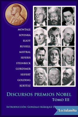 Gonzalo Márquez Cristo Discursos premios Nobel