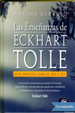 Marina Borruso Las Enseñanzas de Eckhart Tolle