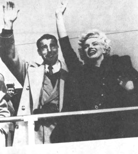 Joe DiMaggio y Marilyn al volver de su luna de miel en Oriente en 1954 UPI - photo 17