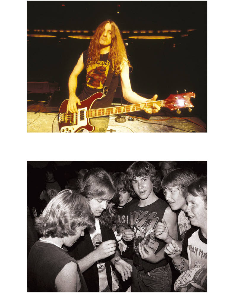 Cliff Burton probando sonido en Estocolmo 12 de diciembre de 1984 arriba - photo 7