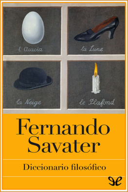 Fernando Savater Diccionario filosófico