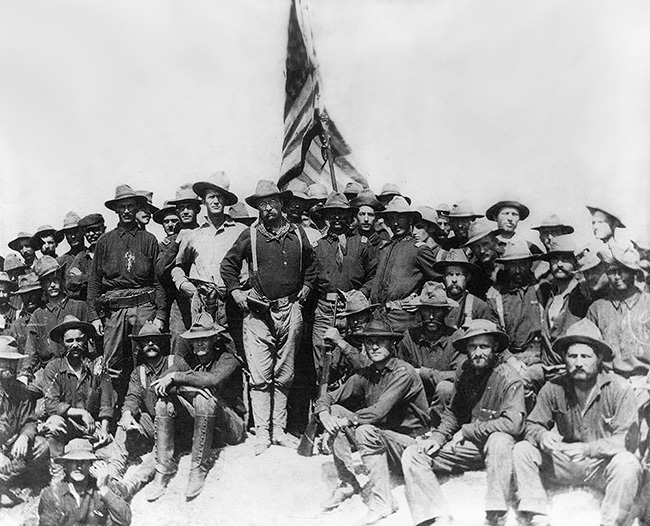 Theodore Roosevelt con los Rough Riders durante la guerra de la Independencia - photo 2