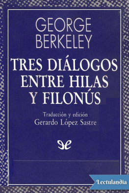 George Berkeley Tres diálogos entre Hilas y Filonús