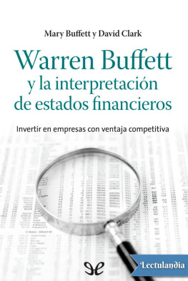 Mary Buffett Warren Buffett y la interpretación de estados financieros