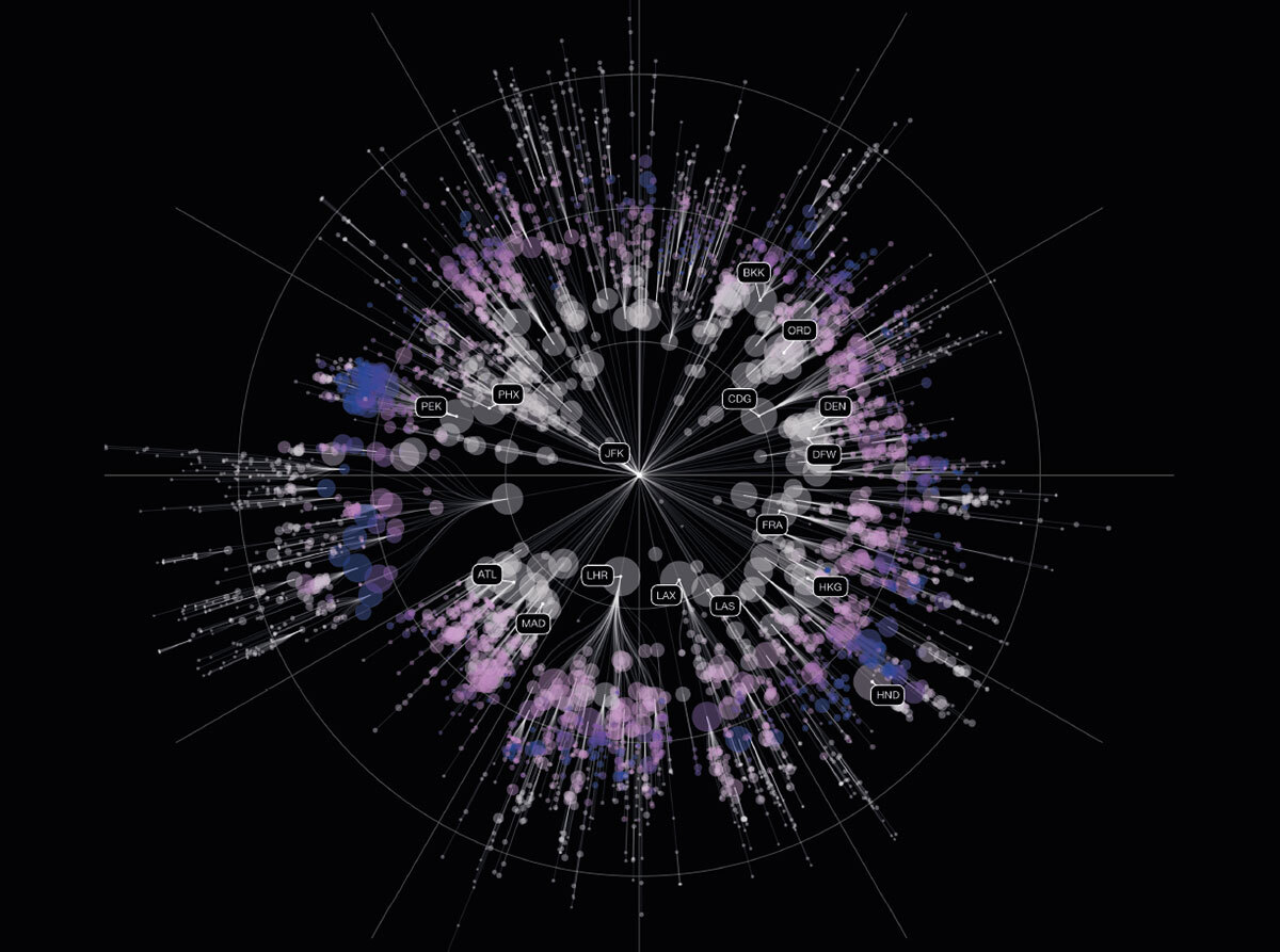 Simulación de pandemia de gripe en un mapa que describe ubicaciones y casos de - photo 2