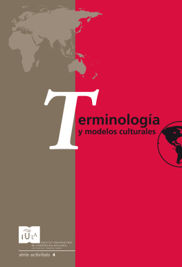 Amelia de Irazazábal Nerpell Terminología y modelos culturales