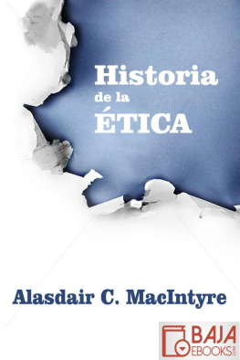 Alasdair C. MacIntyre Historia de la ética