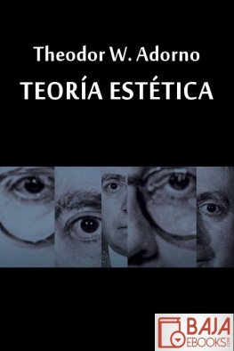 Theodor W. Adorno Teoría estética