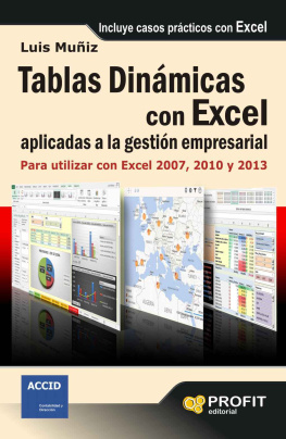 Luis Muñiz Tablas dinámicas con excel aplicadas a la gestión empresarial. Para utilizar con Excel 2007, 2010 y 2013 (Spanish Edition)