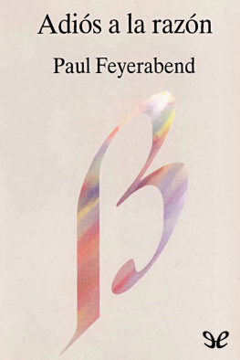 Paul Feyerabend - Adiós a la razón