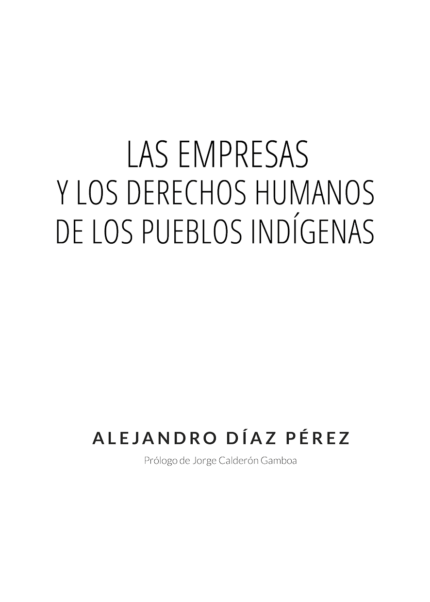 Las empresas y los derechos humanos de los Pueblos Indígenas Alejandro Díaz - photo 1