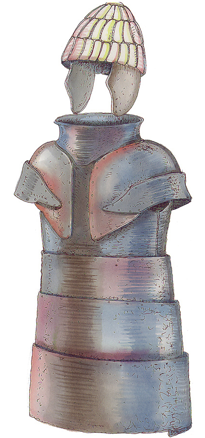 Coraza en bronce de guerrero aqueo El yelmo estaba realizado con dientes de - photo 10
