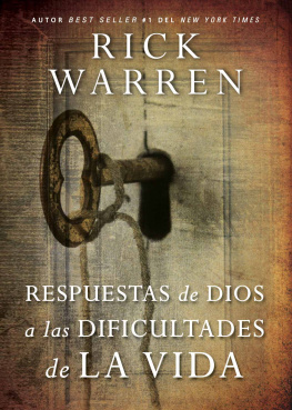 Rick Warren Respuestas de Dios a las dificultades de la vida