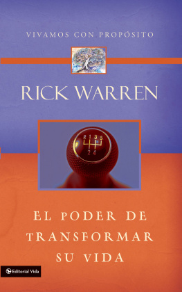 Rick Warren - El poder de Dios para transformar su vida