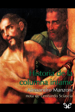 Alessandro Manzoni - Historia de la columna infame