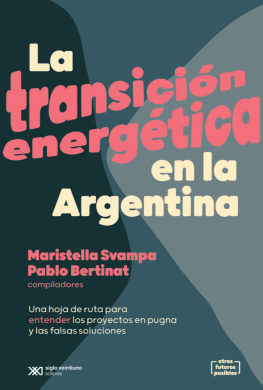 Maristella Svampa La transición energética en la Argentina: Una hoja de ruta para entender los proyectos en pugna y las falsas soluciones