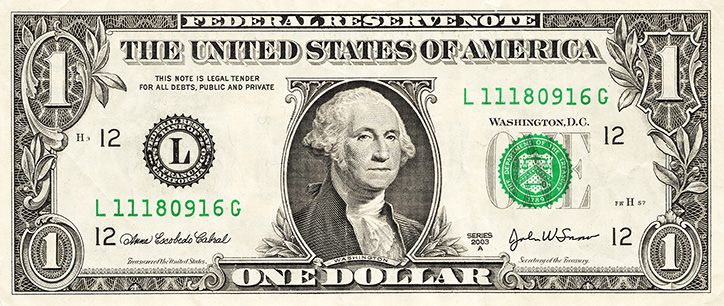 Billete de un dólar estadounidense 2003 Se le reconoce como uno de los padres - photo 4