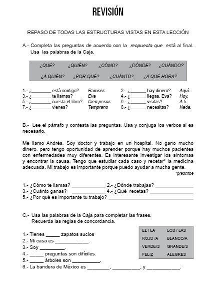 Habla Español Ya CUADERNO DE TRABAJO NIVEL BÁSICO para extranjeros - photo 25