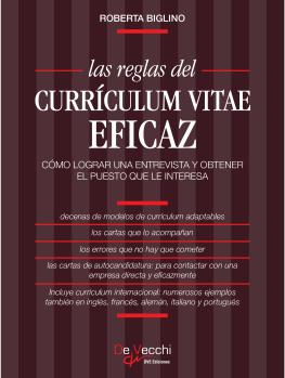 Roberta Biglino - Las reglas del currículum vitae eficaz