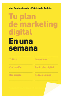 Patricia de Andrés - Tu plan de marketing digital en una semana