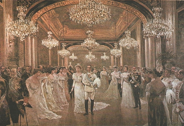 Baile de gala en el Palacio Real de Madrid según grabado de la época En el - photo 3