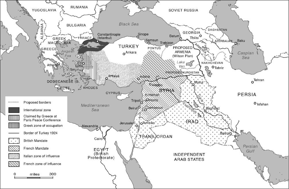 Mapa 4Cambios territoriales en el mundo 1918-1922 Oriente Medio Mapa - photo 5