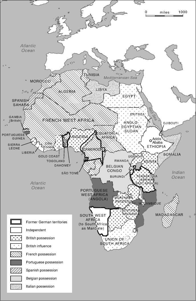 Mapa 5Cambios territoriales en el mundo 1918-1922 África Mapa - photo 6