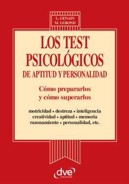 Laurene Genain - Los test psicologicos de aptitud y personalidad