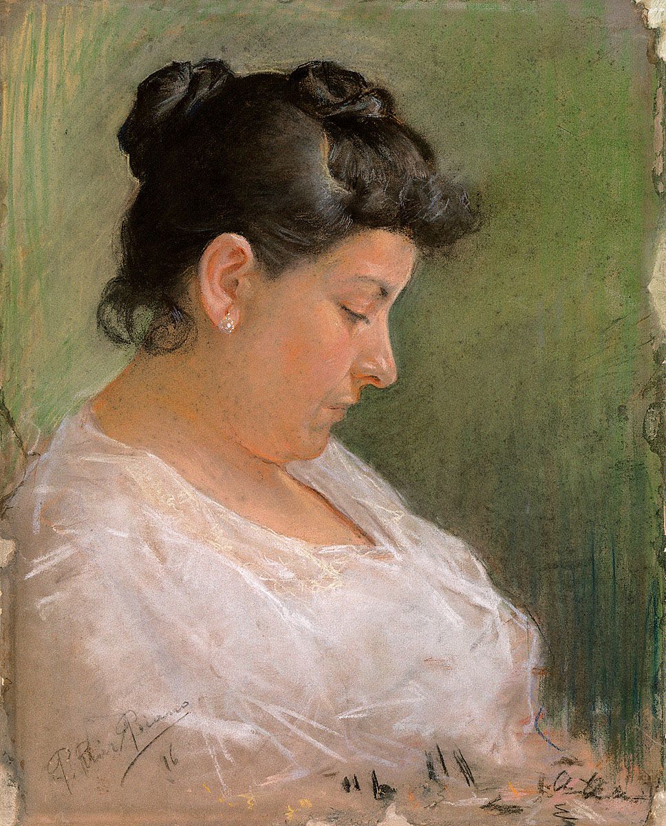 Retrato de la madre del artista 1896 Acuarela sobre papel 498 x 39 cm - photo 4