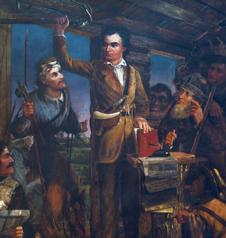 En esta pintura de Henry Arthur McArdle Stephen Austin reúne a los colonos - photo 11