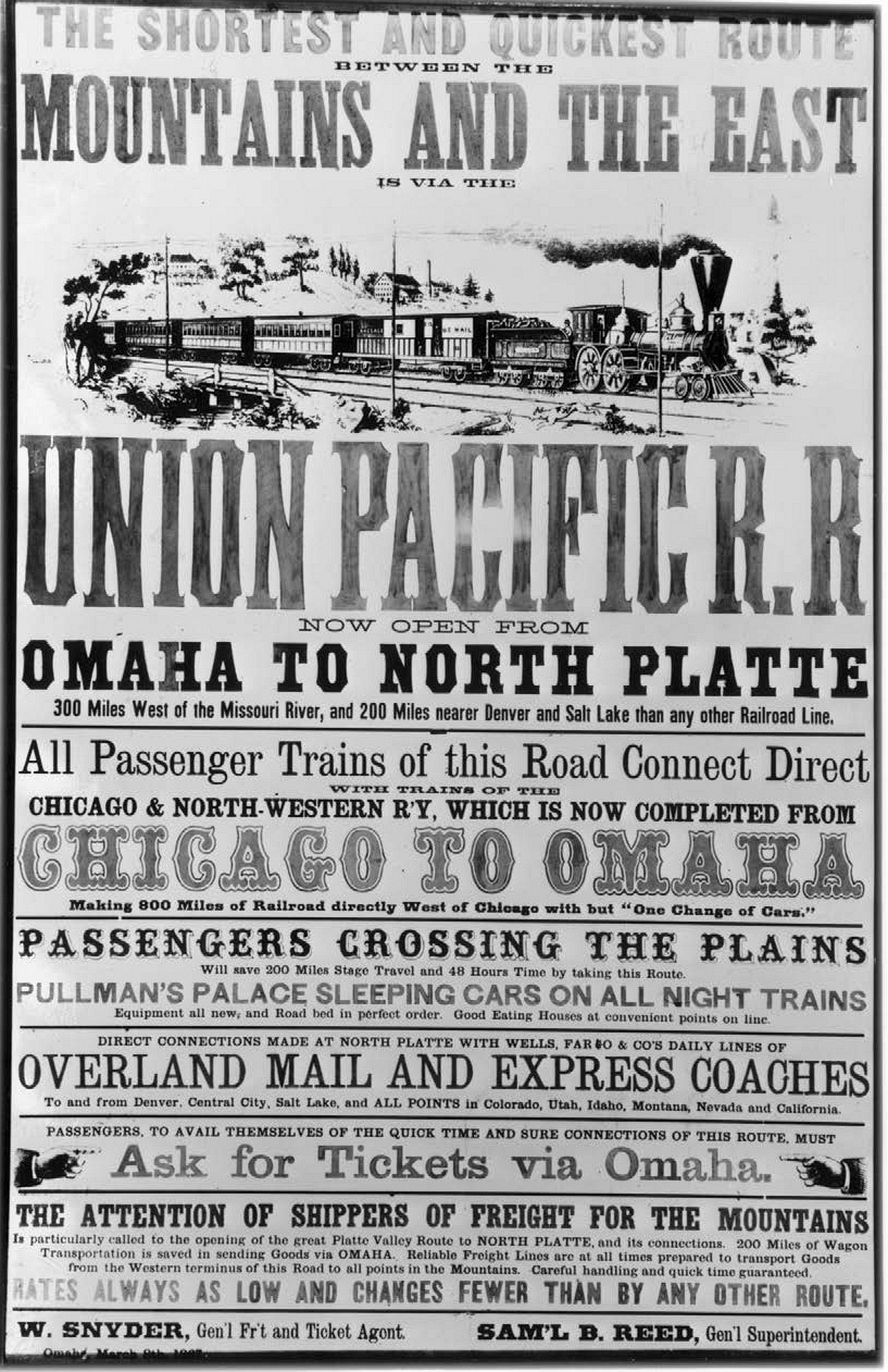 Este cartel de la Union Pacific Railroad de 1867 anuncia una nueva sección de - photo 10
