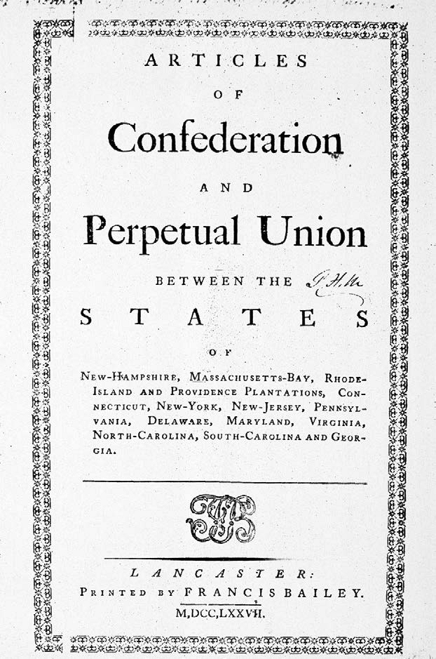 Los Artículos de la Confederación entraron en vigencia en 1781 pero fueron - photo 4