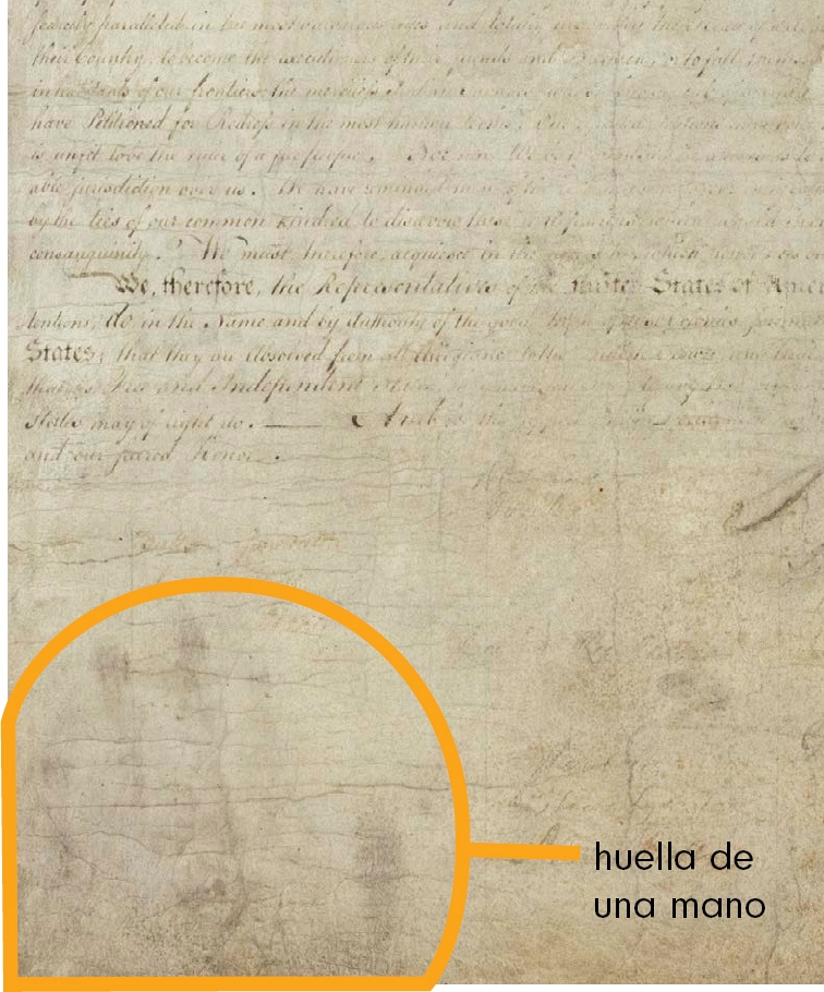 El escrito en el reverso de la Declaracion de Independencia esta al reves Si - photo 14