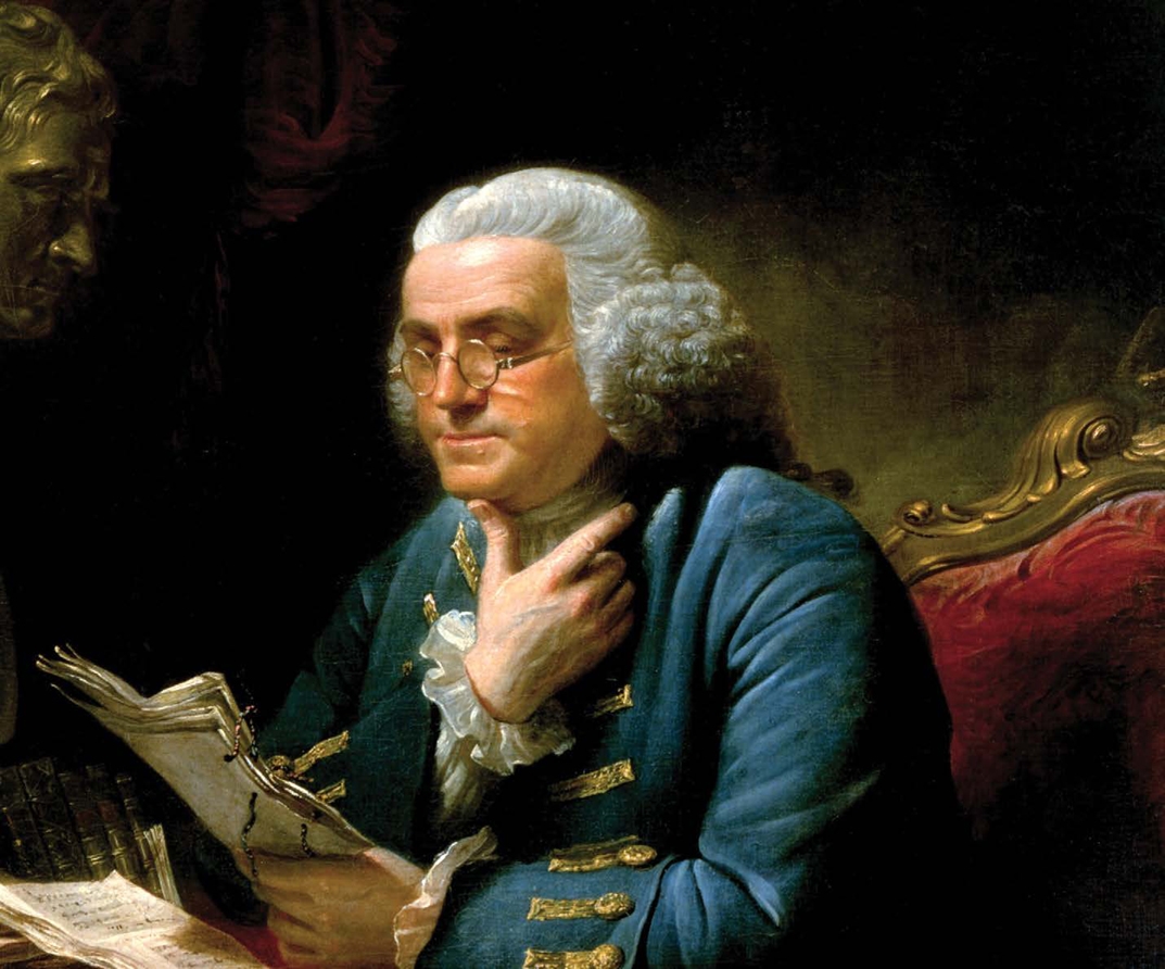 Benjamin Franklin mostrado aquí fue un patriota y padre fundador de nuestra - photo 5
