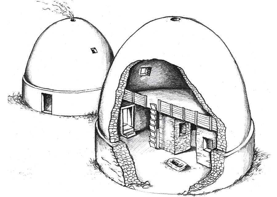 Las primeras casas del hombre tenían planta circular aquí se ve una vivienda - photo 2