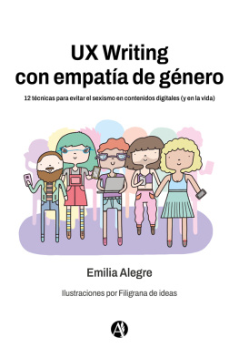 Emilia Alegre - UX Writing con empatía de género