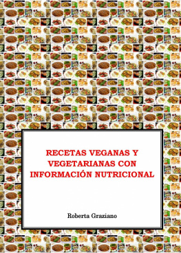 Roberta Graziano Recetas veganas y vegetarianas con información nutricional