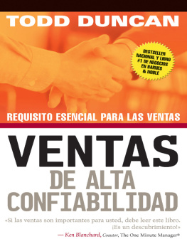 Todd Duncan - Ventas de alta confiabilidad: Requisito esencial para las ventas