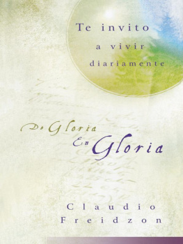 Claudio Freidzon de Gloria En Gloria