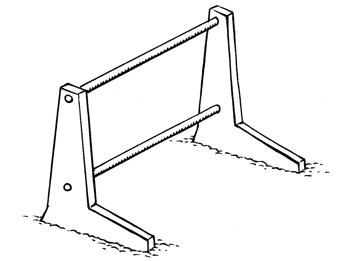 Pantalla de montantes el marco está formado por dos palos sencillos fijados - photo 2
