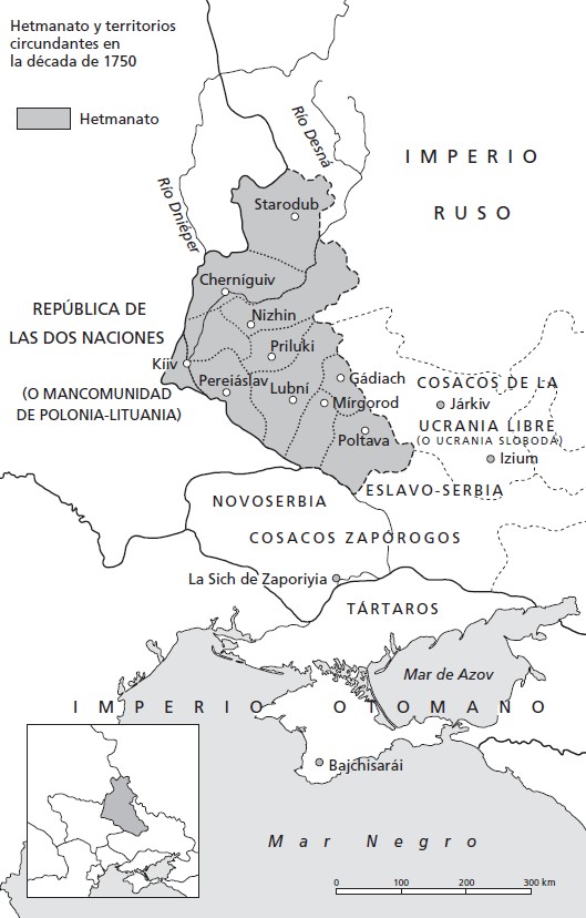 El Hetmanato y los territorios circundantes en la década de 1750 Fuente Zenon - photo 15