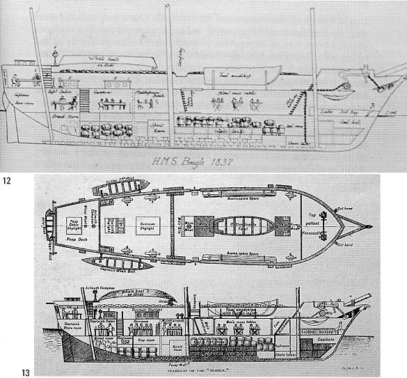 12 y 13 PLANOS DEL BEAGLE 3 EN EL BEAGLE El viaje que Charles Darwin llevó - photo 6