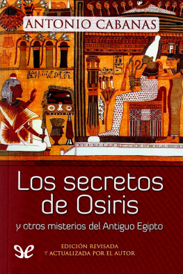 Antonio Cabanas - Los secretos de Osiris
