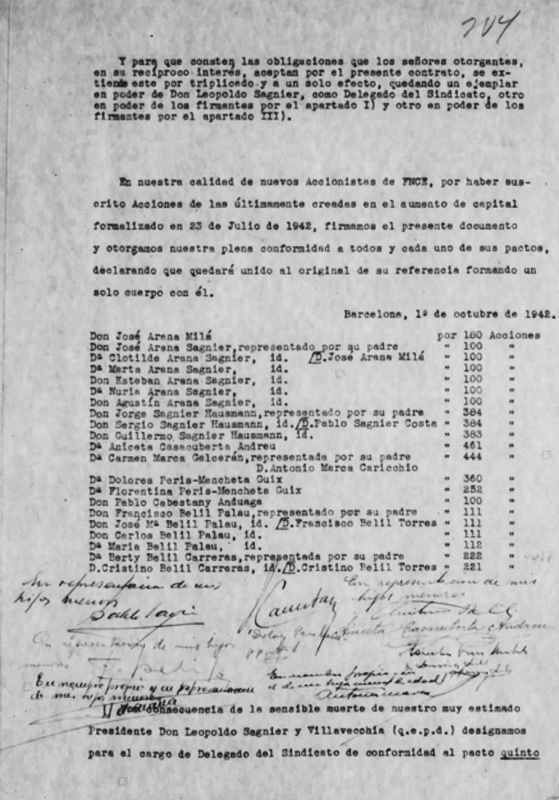 1 Contrato de la IG Farben en España en 1942 2 Firma de directivos de la - photo 3