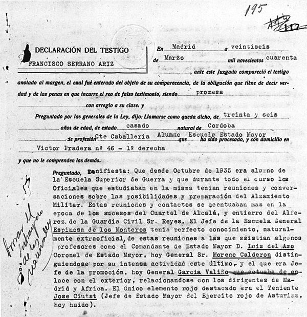 11 Declaración testifical sobre Eugenio Espinosa de los Monteros 26 de marzo - photo 13