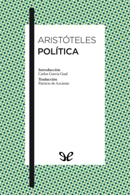 Aristóteles - Política (trad. Patricio de Azcárate)